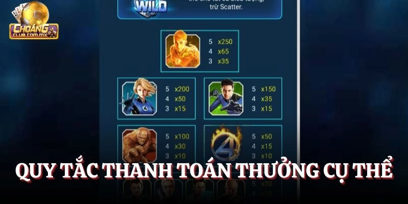 Quy tắc thanh toán thưởng cụ thể